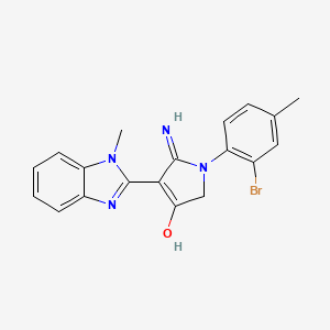 5-amino-1-(2-bromo-4-methylphenyl)-4-(1-methyl-1H-benzo[d]imidazol-2-yl)-1H-pyrrol-3(2H)-one