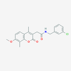 N-(3-chlorobenzyl)-2-(7-methoxy-4,8-dimethyl-2-oxo-2H-chromen-3-yl)acetamide