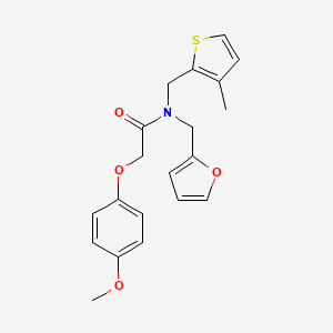 N-(furan-2-ylmethyl)-2-(4-methoxyphenoxy)-N-[(3-methylthiophen-2-yl)methyl]acetamide