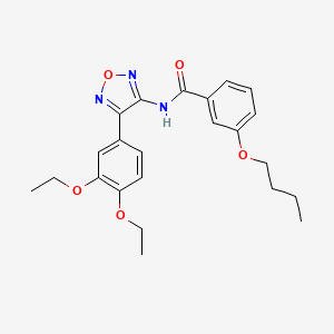 molecular formula C23H27N3O5 B14990885 3-butoxy-N-[4-(3,4-diethoxyphenyl)-1,2,5-oxadiazol-3-yl]benzamide 