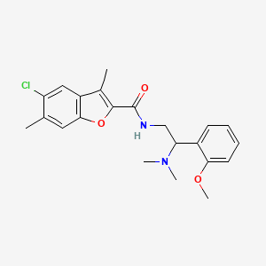 molecular formula C22H25ClN2O3 B14990903 5-chloro-N-[2-(dimethylamino)-2-(2-methoxyphenyl)ethyl]-3,6-dimethyl-1-benzofuran-2-carboxamide 