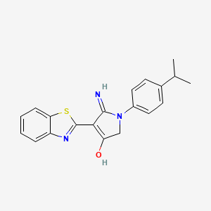 molecular formula C20H19N3OS B14990918 5-amino-4-(1,3-benzothiazol-2-yl)-1-[4-(propan-2-yl)phenyl]-1,2-dihydro-3H-pyrrol-3-one 