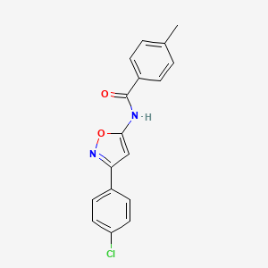 N-[3-(4-chlorophenyl)-1,2-oxazol-5-yl]-4-methylbenzamide