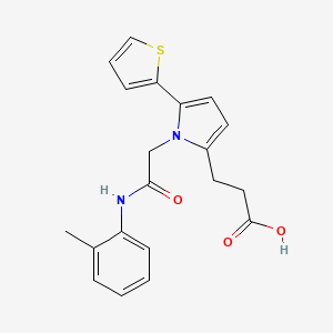 3-[1-{2-[(2-methylphenyl)amino]-2-oxoethyl}-5-(thiophen-2-yl)-1H-pyrrol-2-yl]propanoic acid