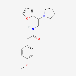 molecular formula C19H24N2O3 B14990936 N-[2-(furan-2-yl)-2-(pyrrolidin-1-yl)ethyl]-2-(4-methoxyphenyl)acetamide 