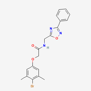 2-(4-bromo-3,5-dimethylphenoxy)-N-[(3-phenyl-1,2,4-oxadiazol-5-yl)methyl]acetamide