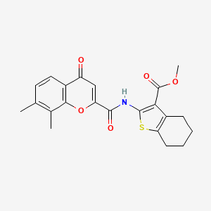 methyl 2-{[(7,8-dimethyl-4-oxo-4H-chromen-2-yl)carbonyl]amino}-4,5,6,7-tetrahydro-1-benzothiophene-3-carboxylate