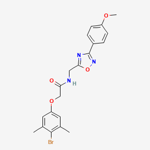 2-(4-bromo-3,5-dimethylphenoxy)-N-{[3-(4-methoxyphenyl)-1,2,4-oxadiazol-5-yl]methyl}acetamide