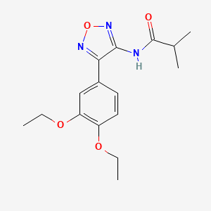 N-[4-(3,4-diethoxyphenyl)-1,2,5-oxadiazol-3-yl]-2-methylpropanamide