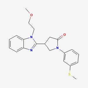 4-[1-(2-methoxyethyl)-1H-benzimidazol-2-yl]-1-[3-(methylsulfanyl)phenyl]pyrrolidin-2-one