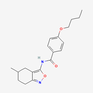 molecular formula C19H24N2O3 B14991018 4-butoxy-N-(5-methyl-4,5,6,7-tetrahydro-2,1-benzoxazol-3-yl)benzamide 