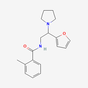 N-[2-(furan-2-yl)-2-(pyrrolidin-1-yl)ethyl]-2-methylbenzamide