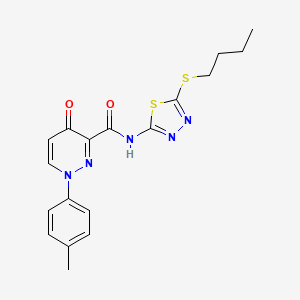 N-[5-(butylsulfanyl)-1,3,4-thiadiazol-2-yl]-1-(4-methylphenyl)-4-oxo-1,4-dihydropyridazine-3-carboxamide