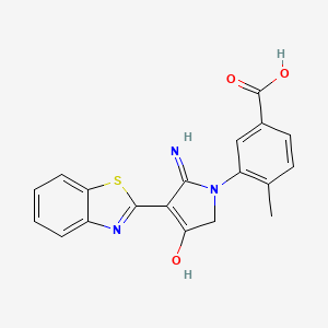 3-[5-amino-4-(1,3-benzothiazol-2-yl)-3-oxo-2,3-dihydro-1H-pyrrol-1-yl]-4-methylbenzoic acid