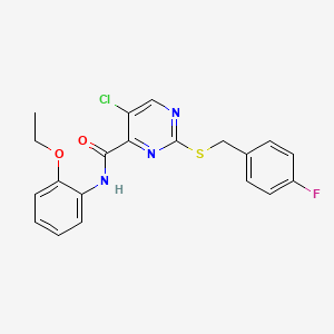 5-chloro-N-(2-ethoxyphenyl)-2-[(4-fluorobenzyl)sulfanyl]pyrimidine-4-carboxamide