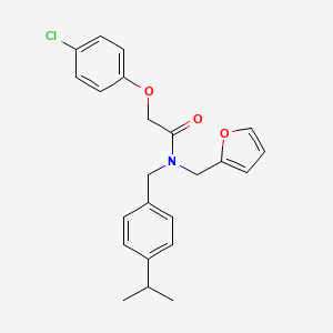 molecular formula C23H24ClNO3 B14991063 2-(4-chlorophenoxy)-N-(furan-2-ylmethyl)-N-[4-(propan-2-yl)benzyl]acetamide 