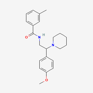 molecular formula C22H28N2O2 B14991067 N-[2-(4-methoxyphenyl)-2-(piperidin-1-yl)ethyl]-3-methylbenzamide 