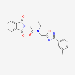 molecular formula C23H22N4O4 B14991076 2-(1,3-dioxo-1,3-dihydro-2H-isoindol-2-yl)-N-{[3-(3-methylphenyl)-1,2,4-oxadiazol-5-yl]methyl}-N-(propan-2-yl)acetamide 