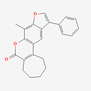 8-methyl-11-phenyl-2,3,4,5-tetrahydrocyclohepta[c]furo[3,2-g]chromen-6(1H)-one