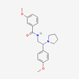 3-methoxy-N-[2-(4-methoxyphenyl)-2-(pyrrolidin-1-yl)ethyl]benzamide