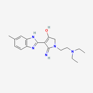 5-Amino-1-[2-(diethylamino)ethyl]-4-(6-methyl-1H-1,3-benzodiazol-2-YL)-2,3-dihydro-1H-pyrrol-3-one