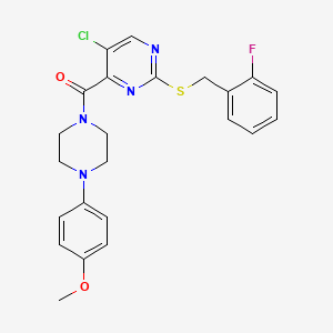 molecular formula C23H22ClFN4O2S B14991109 {5-Chloro-2-[(2-fluorobenzyl)sulfanyl]pyrimidin-4-yl}[4-(4-methoxyphenyl)piperazin-1-yl]methanone 