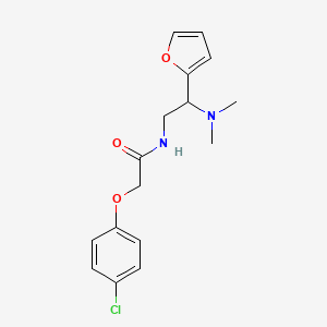 molecular formula C16H19ClN2O3 B14991117 2-(4-chlorophenoxy)-N-[2-(dimethylamino)-2-(furan-2-yl)ethyl]acetamide 