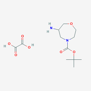 molecular formula C12H22N2O7 B1499112 tert-Butyl 6-amino-1,4-oxazepane-4-carboxylate oxalate CAS No. 1170390-55-2