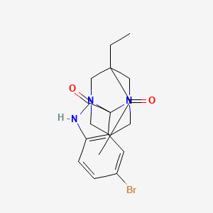 5'-bromo-5-ethyl-7-methyl-6H-spiro[1,3-diazatricyclo[3.3.1.1~3,7~]decane-2,3'-indole]-2',6(1'H)-dione