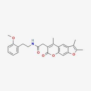 N-[2-(2-Methoxyphenyl)ethyl]-2-{2,3,5-trimethyl-7-oxo-7H-furo[3,2-G]chromen-6-YL}acetamide