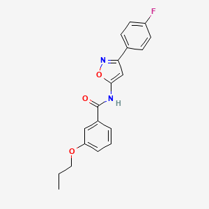 N-[3-(4-fluorophenyl)-1,2-oxazol-5-yl]-3-propoxybenzamide