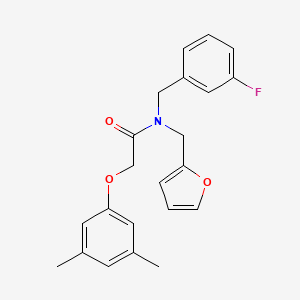 2-(3,5-dimethylphenoxy)-N-(3-fluorobenzyl)-N-(furan-2-ylmethyl)acetamide