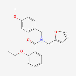 molecular formula C22H23NO4 B14991177 2-ethoxy-N-(furan-2-ylmethyl)-N-(4-methoxybenzyl)benzamide 