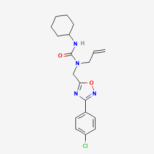 1-{[3-(4-Chlorophenyl)-1,2,4-oxadiazol-5-yl]methyl}-3-cyclohexyl-1-prop-2-en-1-ylurea