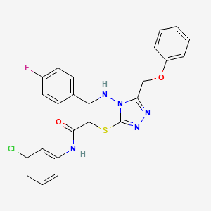 N-(3-chlorophenyl)-6-(4-fluorophenyl)-3-(phenoxymethyl)-6,7-dihydro-5H-[1,2,4]triazolo[3,4-b][1,3,4]thiadiazine-7-carboxamide