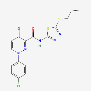 1-(4-chlorophenyl)-4-oxo-N-[5-(propylsulfanyl)-1,3,4-thiadiazol-2-yl]-1,4-dihydropyridazine-3-carboxamide