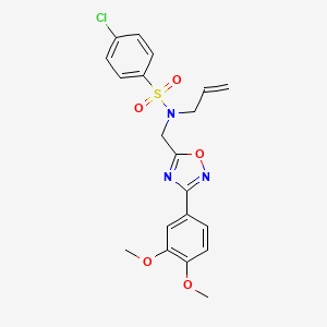 molecular formula C20H20ClN3O5S B14991210 4-chloro-N-{[3-(3,4-dimethoxyphenyl)-1,2,4-oxadiazol-5-yl]methyl}-N-(prop-2-en-1-yl)benzenesulfonamide 