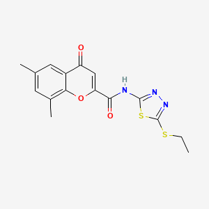 N-[5-(ethylsulfanyl)-1,3,4-thiadiazol-2-yl]-6,8-dimethyl-4-oxo-4H-chromene-2-carboxamide