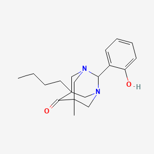 5-Butyl-2-(2-hydroxyphenyl)-7-methyl-1,3-diazatricyclo[3.3.1.1~3,7~]decan-6-one