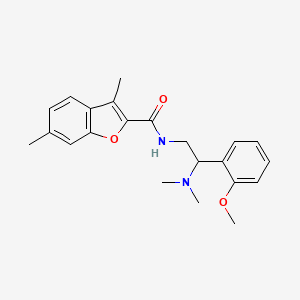 molecular formula C22H26N2O3 B14991280 N-[2-(dimethylamino)-2-(2-methoxyphenyl)ethyl]-3,6-dimethyl-1-benzofuran-2-carboxamide 