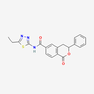 molecular formula C20H17N3O3S B14991303 N-(5-ethyl-1,3,4-thiadiazol-2-yl)-1-oxo-3-phenyl-3,4-dihydro-1H-isochromene-6-carboxamide 