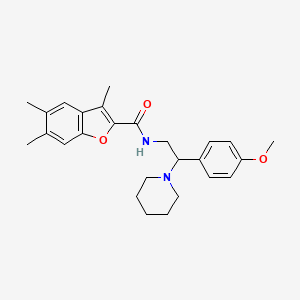 N-[2-(4-methoxyphenyl)-2-(piperidin-1-yl)ethyl]-3,5,6-trimethyl-1-benzofuran-2-carboxamide