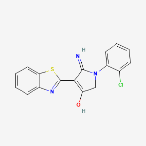 molecular formula C17H12ClN3OS B14991312 5-Amino-4-(1,3-benzothiazol-2-YL)-1-(2-chlorophenyl)-2,3-dihydro-1H-pyrrol-3-one 