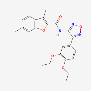 N-[4-(3,4-diethoxyphenyl)-1,2,5-oxadiazol-3-yl]-3,6-dimethyl-1-benzofuran-2-carboxamide