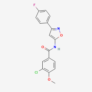 3-chloro-N-[3-(4-fluorophenyl)-1,2-oxazol-5-yl]-4-methoxybenzamide