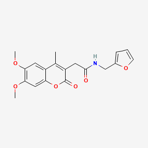 2-(6,7-dimethoxy-4-methyl-2-oxo-2H-chromen-3-yl)-N-(furan-2-ylmethyl)acetamide