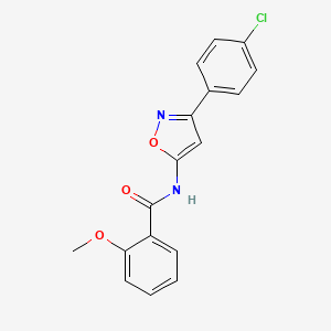 N-[3-(4-chlorophenyl)-1,2-oxazol-5-yl]-2-methoxybenzamide