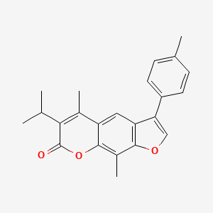 5,9-dimethyl-3-(4-methylphenyl)-6-(propan-2-yl)-7H-furo[3,2-g]chromen-7-one