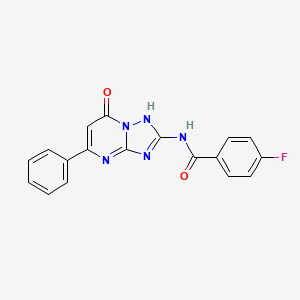 molecular formula C18H12FN5O2 B14991400 4-fluoro-N-(7-hydroxy-5-phenyl[1,2,4]triazolo[1,5-a]pyrimidin-2-yl)benzamide 