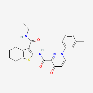 N-[3-(ethylcarbamoyl)-4,5,6,7-tetrahydro-1-benzothiophen-2-yl]-1-(3-methylphenyl)-4-oxo-1,4-dihydropyridazine-3-carboxamide